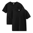 thumbnail image 2 of Plebaso Lot de 2 T-Shirts pour Enfants en Coton à Manches Courtes T-Shirts Basiques Décontractés à Col Rond T-Shirts Unis pour Garçons Filles, 2 of 6