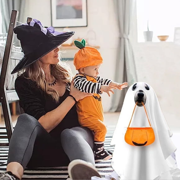 TopLLC Fall Decor,Home Decor Room Decor Halloween Pet Cape Halloween Ghost Costume White Ghost Cape Halloween Dress Up Ghost Cape