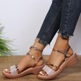 thumbnail image 4 of LSLJS Summer Wedge Open Toe Buckle Sandals Women's Platform Sandals, Women's Slippers, 4 of 9