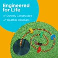 thumbnail image 3 of Jungle Gym Kingdom Rope Swing - Tree Climbing Ropes & Disc Swings for Kids w/ Green Seat for Swinging - Outdoor Playground Set w/ Carabiner & 4ft Strap - Treehouse Accessories, 3 of 5
