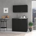 thumbnail image 2 of FM FURNITURE Perseus Countertop Engineered Wood Cabinet Set in Black, 2 of 8