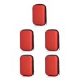thumbnail image 2 of jesticaly Étui de Transport pour Écouteurs avec Fermeture Éclair Boîte de Rangement Sans Fil pour Écouteurs Organisateur Polyvalent pour Protection Pochette pour Extérieur Rouge 5Ensemble, 2 of 6