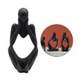 thumbnail image 2 of GUOOL Abstract Sculpture Handmade Resin Thinking Man Home r rative Figure Hand Black, 2 of 9