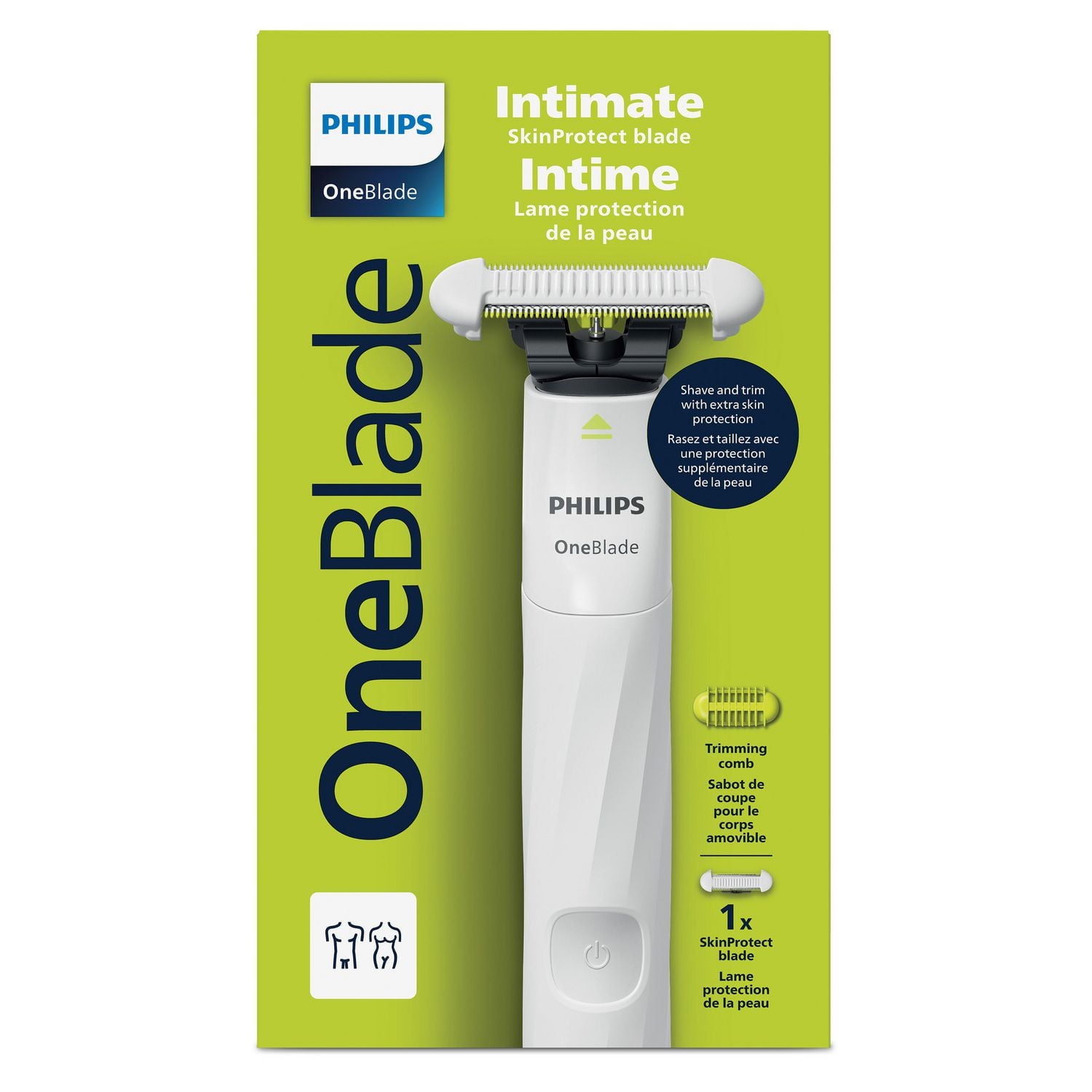 OneBlade Intimate Handle, easy & skin friendly intimate shave