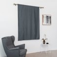 thumbnail image 4 of Innerwin Half Window Curtains Solid Color Kitchen Valance Rod Pocket Soft Short Blackout Curtain Ruched Waterproof Panels Darkening Thermal Insulated Dark gray 39.37 x 47.24", 4 of 9