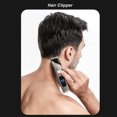 thumbnail image 3 of 6-IN-1 Men's Hair Clipper Set Electric Body Hair Trimmer Beard Shaver Nose Trimmer Haircut Kit Engraving Cutter Guide Combs Fully Washable USB Rechargeable, 3 of 6