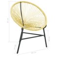 thumbnail image 4 of vidaXL Chaise Acapulco de Jardin en Polyrotin Beige, 4 of 4
