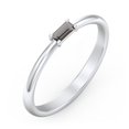 thumbnail image 3 of East-West Stackable Baguette Ring in 10K White Gold, 3 of 3