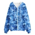 thumbnail image 4 of WZXFASHION Women'S Fashionable And Simple Zipper Hooded Drawstring Pocket Cardigan Sweatshirt Clearance Sales pullover zip up hoodie, 4 of 4