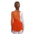 thumbnail image 2 of Ocealan Robe de Danse Ballet en Strass pour Filles Enfants Robe de Gymnastique Patinage Artistique Justaucorps de Danse Ballet Orange 6, 2 of 5