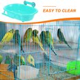 thumbnail image 2 of Plastic Parrot Bath Box Bird Cage Accessory Bathing Tub Bath for Parakeet Pet Birds, 2 of 5