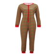 thumbnail image 1 of Noël Parent-Enfant Pyjama Ensemble Mode Rayé à Manches Longues Sleepwear Pull avec Pantalon Nouveau, 1 of 6