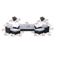 thumbnail image 2 of Malibu 10-Piece Conversation Set with Rectangular Fire Table, 2 of 3
