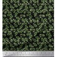 thumbnail image 1 of Soimoi Black Poly Georgette Fabric Leaf Leaves Fabric Prints By Yard 52 Inch Wide, 1 of 3