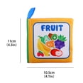 thumbnail image 2 of Soft Baby Cloth Book Infant Educational Black & White Traffic Animal Fruit Numbers Cognize Cloth Book Toy, 2 of 6