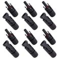 thumbnail image 1 of Solar Photovoltaic Connector, 12PCS Solar Panel Cable Connector Copper Tinned Pins High Temperature Resistance PPO Built In Lock With Wrench For Industry 1000V 30A,1000V 45A,1500V, 1 of 8