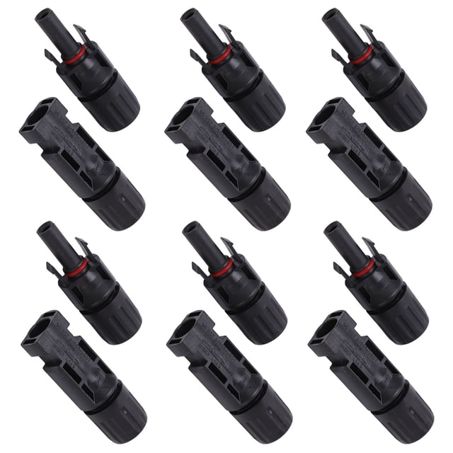 Solar Photovoltaic Connector, 12PCS Solar Panel Cable Connector Copper Tinned Pins High Temperature Resistance PPO Built In Lock With Wrench For Industry 1000V 30A,1000V 45A,1500V