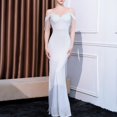 thumbnail image 1 of UPPADA Wedding Guest Dresses for Women One Shoulder Ruched Formal Evening Dress Wrap Ruffle Hem Dress Halter Bodycon Maxi Dress High Waist Party Prom Gown Cocktail Dress Clearance Formal Dress, 1 of 7