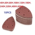 thumbnail image 3 of MYG 10PCS 140*90mm 5 Holes Sandpaper Triangle Sand Discs Pads Power Polishing Tool, 3 of 6