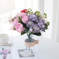 thumbnail image 3 of 1 Bouquet Artificial Flower Natural Home Decor Portable Photography Prop Simulation Peony for Wedding, 3 of 9