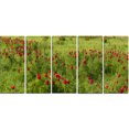 thumbnail image 2 of Wild Peonies Flower in Steppe - Modern Landscape Wall Art Canvas, 2 of 3