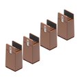 thumbnail image 3 of 4Pack Bed and furnishing Risers W/ Screw Clamp Adjustable Screw Clamp Leg Risers H 10cm Brown 10-37mm, 3 of 8