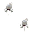 thumbnail image 2 of Youkk Cloth Chic And Stylish Brooch Pin Fashion Statement With Exquisite Piece Modern Minimalist Corsage Milky white 2Set, 2 of 6