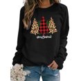 thumbnail image 1 of Christmas Tree Crew Neck Sweatshirt Pullover For Women Ladies Xmas Holiday Sweater T Shirt Top Winter Fall Spring, 1 of 2