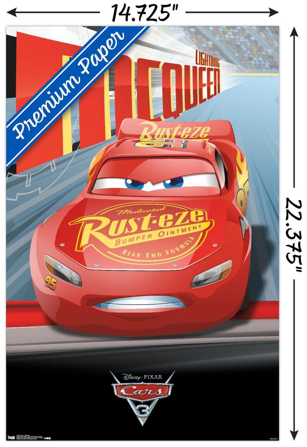 Disney Pixar Cars 3 - Lightning Wall Poster