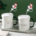thumbnail image 3 of Couvercle de Paille de Noël Couvercle de Tasse 10mm Accessoire de Rouleau Réutilisable Bouchon de Paille Embout de Paille, 3 of 5