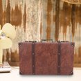 thumbnail image 4 of Old Suitcase, Leather Handle Vintage Suitcase Decorative Multifunctional Large Capacity Exquisite Craftsmanship  for Photo Props and Luggage, 4 of 7