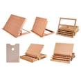 thumbnail image 2 of Tnarru Tabletop Easel -Adjustable & Portable Beech Wood Desk Artist Easel Desktop with Storage Box and for Sketching, Drawing and Painting - 47x36CM, 2 of 8