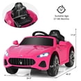 thumbnail image 2 of Gymax 12V Kids Ride On Car Maserati GranCabrio Licensed w/ Remote Control& Lights Pink, 2 of 10
