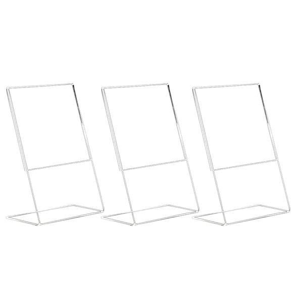 MasteelfCA 3Pcs Acrylic Sign Holders Desktop Menu Stand Table Label Stand Table Holder