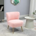 thumbnail image 2 of HOMCOM Accent Chair Side Chair for Living Room with Legs Pink, 2 of 10