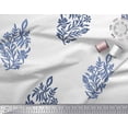 thumbnail image 2 of Soimoi Silk Fabric Leaves & Floral Block Print Sewing Fabric Yard 42 Inch Wide, 2 of 3
