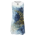 thumbnail image 4 of Kcodviy pour Femmes Été Robes Portefeuille Amples pour Femmes Robe d'Été Décontractée Robe Sans Manches à Imprimé Floral pour Femmes Décontractée à Col en V Ajourée Robe Nuisette Midi Robe de Plage Robe Courte, 4 of 6