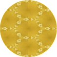 thumbnail image 1 of Ahgly Company Tapis d'Intérieur Lavables en Machine, Ronds, Transitionnels, Jaune Or, Ronds de 3', 1 of 7