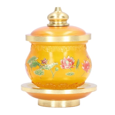 Tasse d'Approvisionnement en Eau du Bouddhisme, Petit Ornement de Culte de Bouddha Glacé
