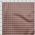 thumbnail image 3 of oneOone Polyester Lycra Peach Fabric Gingham Check Craft Projects Decor Fabric Printed By The Yard 56 Inch Wide, 3 of 4