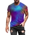 thumbnail image 2 of EGNMCR Men's Fashion Summer Neckline T-shirt Printing Pattern Short Sleeve, 2 of 5