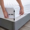 thumbnail image 2 of Mensdor Protège-Matelas Très Grand Size Imperméable Rafraîchissant Matelassé, Poche Profonde, 2 of 5