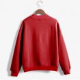 thumbnail image 5 of CEHVOM Femmes Mode Décontractée Imprimé Col Rond Ample Manches Longues Hauts Courts Blouse Chandails Sans Capuche Liquidation, 5 of 5