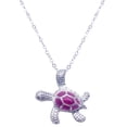 thumbnail image 2 of RYRDWP Collier Bijou Incrustation Opale Tortue de Mer Océan Bleu Feu, 2 of 5