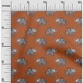 thumbnail image 1 of oneOone Georgette Viscose Fabric Elephant Block Print Fabric BTY 42 Inch Wide, 1 of 4