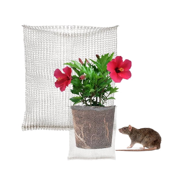 Protective Net Plant Pot Soil Guard Gardening Wire Baskets For Plants Silver Stainless Steel 1Pc Root Protector Mesh Bag