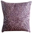 thumbnail image 1 of Taie d'Oreiller à Fermeture Éclair, Housse d'Oreiller Violette, Housse d'Oreiller en Nacre, Housse de Coussin 14x14 Pouces (35x35 cm), Housse d'Oreiller Carrée en Soie pour Canapé, Taie d'Oreiller Moderne Géométrique - Vignes Rampantes, 1 of 4