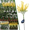 thumbnail image 1 of Solar Rape Flower LED Outdoor Garden Light | IP44 Waterproof Solar Decorative Lighting | 600mAh Rechargeable Battery | Yellow Flowers | 8-14 Hour Runtime | Easy Stake Install | Courtyard Pathway, 1 of 7