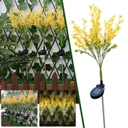 Solar Rape Flower LED Outdoor Garden Light | IP44 Waterproof Solar Decorative Lighting | 600mAh Rechargeable Battery | Yellow Flowers | 8-14 Hour Runtime | Easy Stake Install | Courtyard Pathway