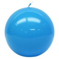 thumbnail image 1 of Bougie en forme de boule bleu haute brillance, non parfumée, 1 of 5